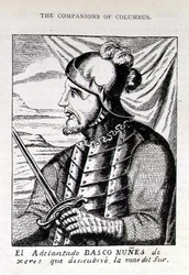 Ritratto di Pedro Nunes (1502-78) da Xeres, che scoprì il Mare del Sud, da The Narrative and Critical History of America, a cura di Justin Winsor, Londra, 1886